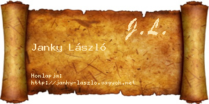 Janky László névjegykártya