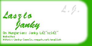 laszlo janky business card